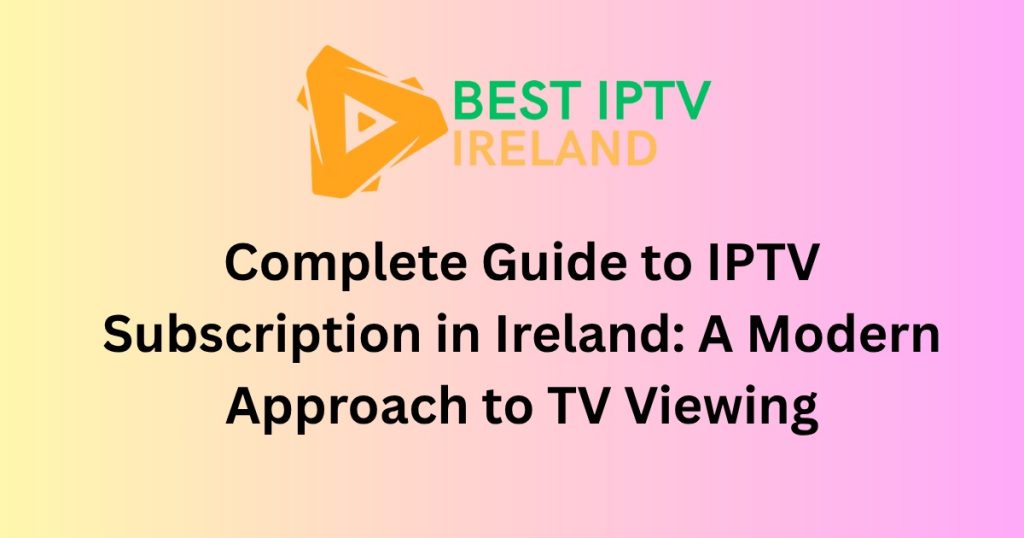 Smart TV screen displaying the diverse channel lineup of BESTIPTV IRISH with a remote control, emphasizing an easy, modern subscription in Ireland.